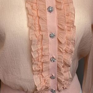 NWT ZARA Organza Pink Blush Cardigan